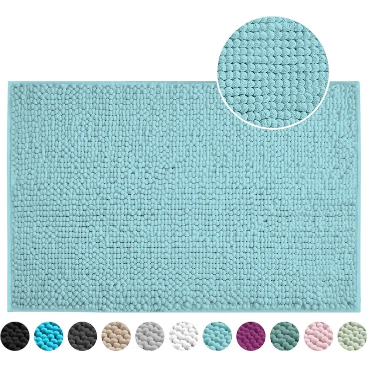 OTTO home Badematte Vanessa Chenille, Standard & Premium, 15mm oder 20mm, auch als 2er Set, rutschhemmend beschichtet, schnell trocknend, strapazierfähig, fußbodenheizungsgeeignet, Polyester, rechteckig, Uni Farben, besonders weich, flauschig, Badvorleger