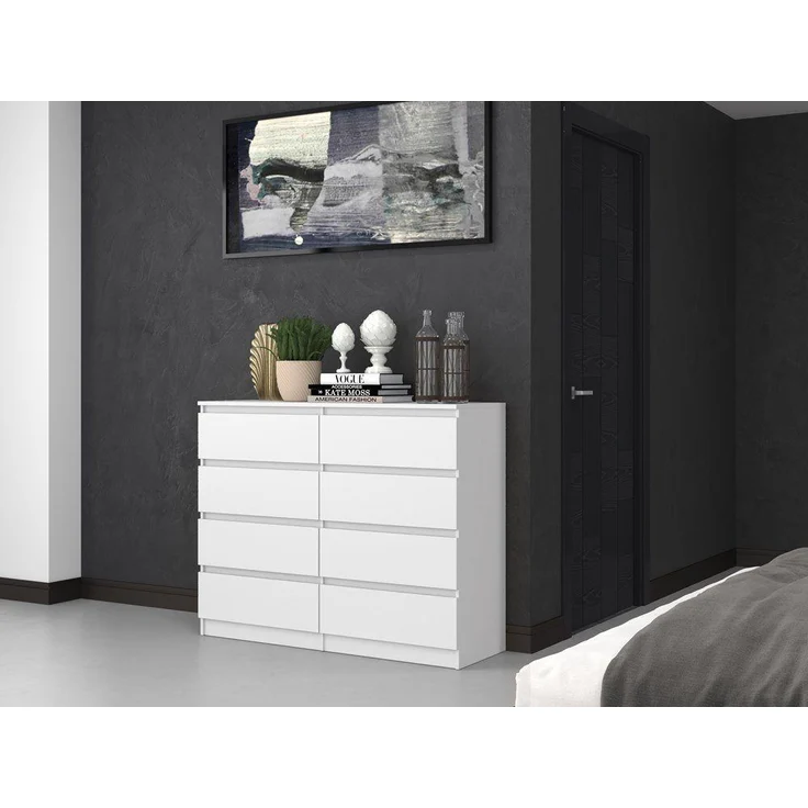 ibonto HOCHKOMMODE Weiss 40x120x97cm (H 120 x T 40 x B 120 cm) – Bild 5