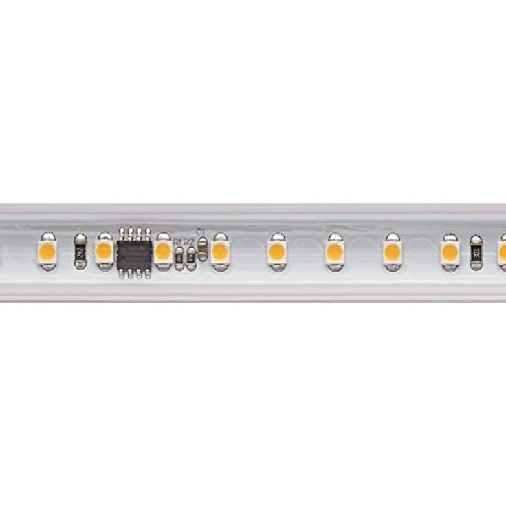 SIGOR Hochvolt LED Strip 10m, 8W/m, 3000K, 120LED/m, IP65, 230V, 560lm/m, Ra90, transparent – Bild 1