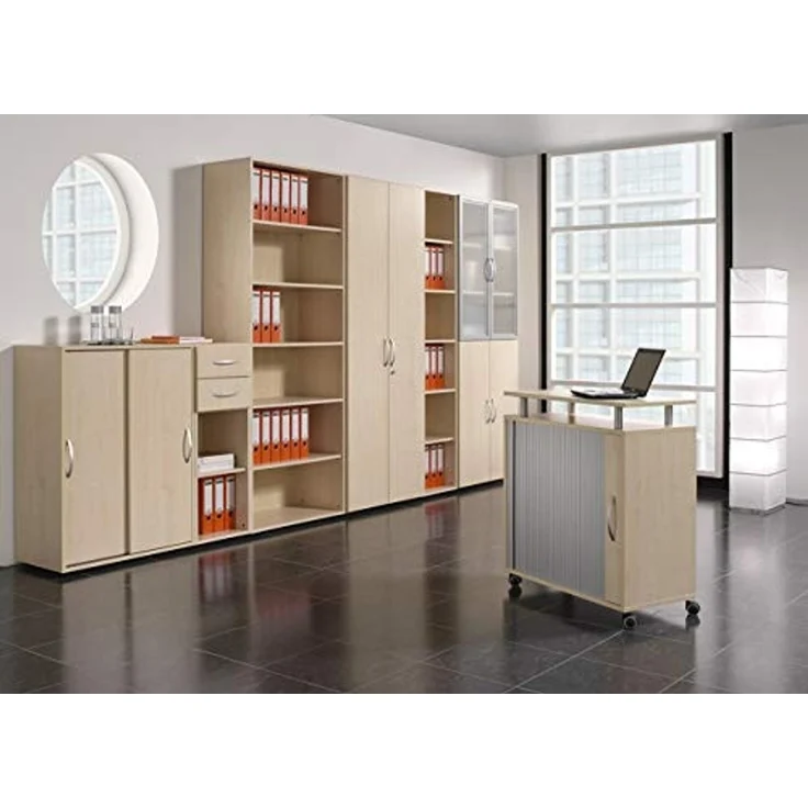 Anstell-Schiebetürenschrank Oberboden 25 mm, 80x42x72cm, Buche Buche – Bild 2