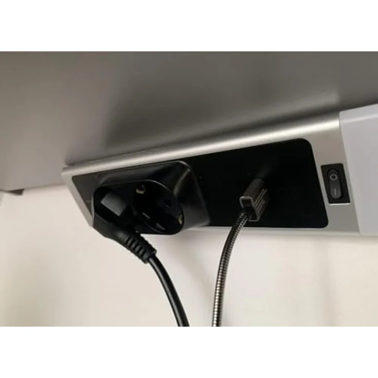 BOLD LED Küchen-Unterbauleuchte (Unterschrank-Leuchte) mit 2 Steckdosen und 2 USB-A Anschlüsse (1500 Lumen | 18 W | 4000k Neutralweiß | IP20 | 80 cm Länge), Silber – Bild 5