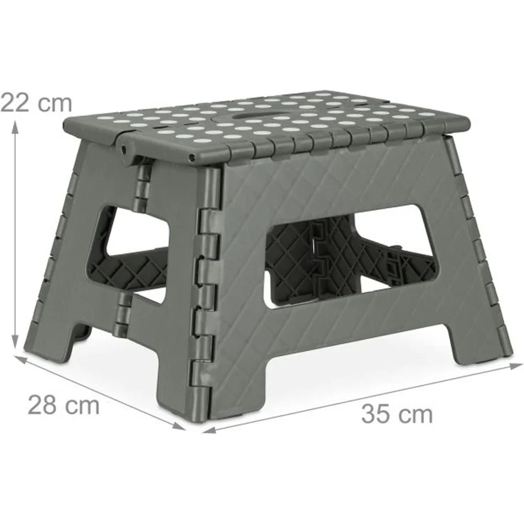 Klapphocker faltbar M hellgrau 4er Set 10036388 – Bild 4