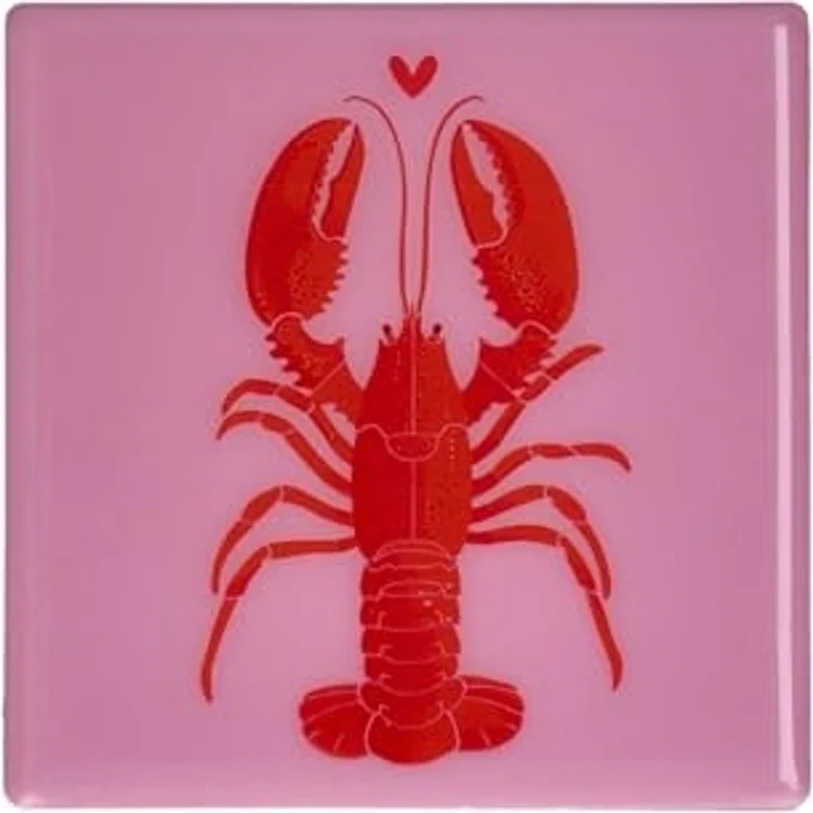 Giftcompany Platzset Love Tiles Untersetzer Hummer rosa 11x11cm – Bild 1