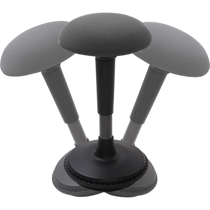 Flexispot Ergonomie Wobble Hocker Arbeitshocker Bürohocker Ergonomische Stehhilfe Hoch verstellbar Sitzhocker Drehhocker Perfekt für Stehpult (Dunkelgrau)