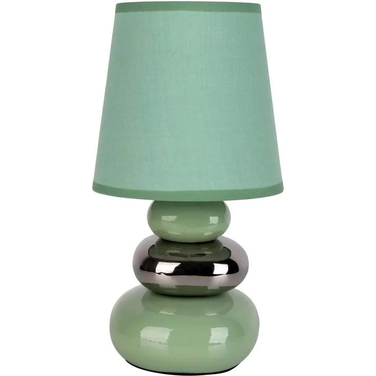 Tischlampe Wohnzimmer Tischleuchte Schlafzimmer Keramik Stoff Mint Grün 3045349 – Bild 3