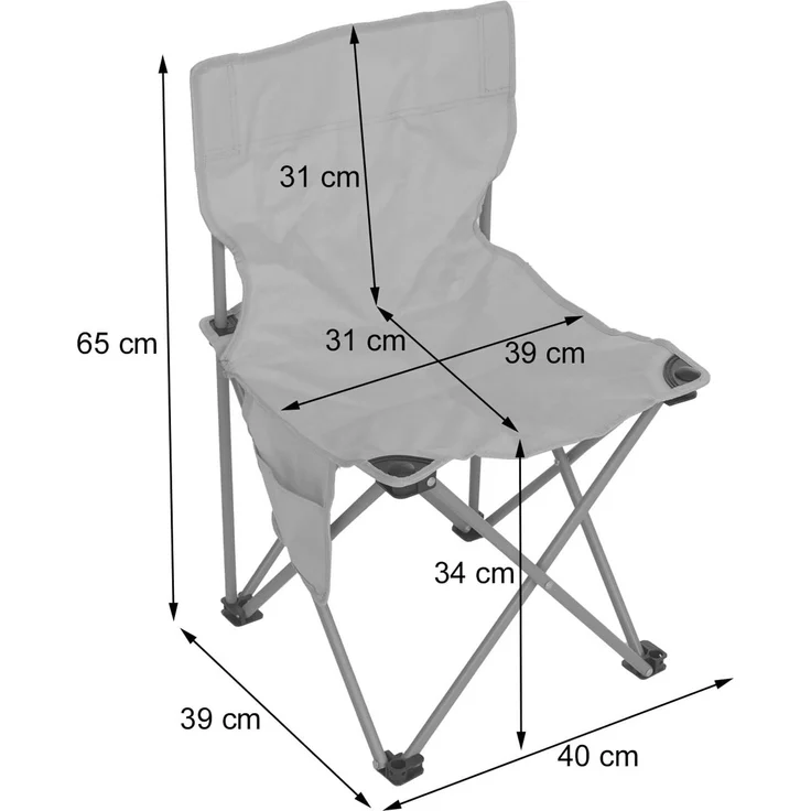 Campingset HWC-Q39, Tisch 4x Stuhl Klappstuhl Anglerstuhl faltbar, Metall Stoff ~ schwarz – Bild 3