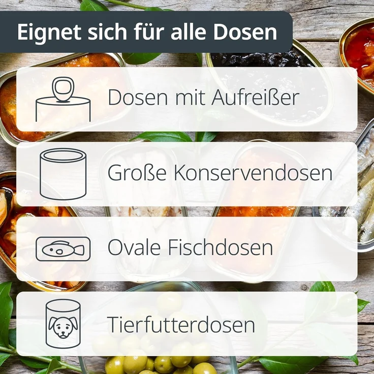 ADE Elektrischer Dosenöffner, praktischer Deckelöffner mit Magnet und Haken, perfekt für Senioren, einhändige Bedienung, ohne scharfe Kanten – Bild 6