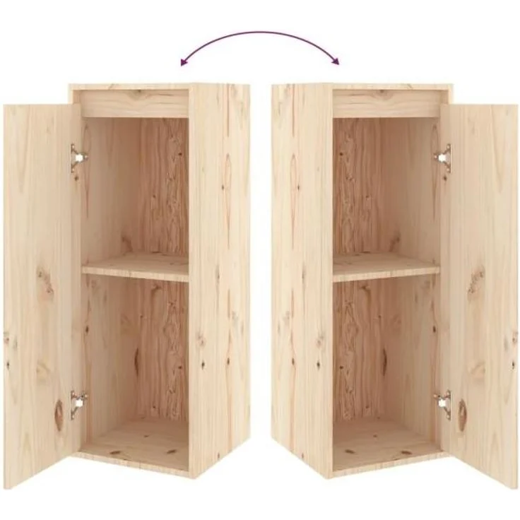 vidaXL Wandschrank 30x30x80 cm Massivholz Kiefer 813495 – Bild 8
