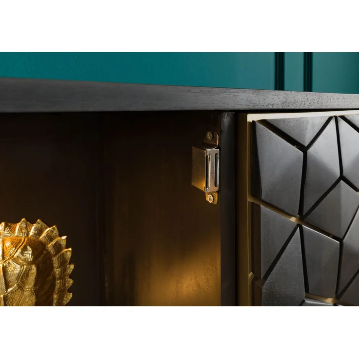 Highboard Mango 120x40x165 grau geölt DIAMOND #117 – Bild 6