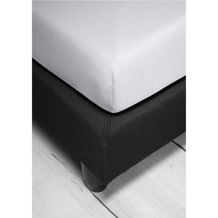 Irisette Mako-Jersey Betttuch Jupiter 0008 grau 190x200 cm 8-14 grau – Bild 6