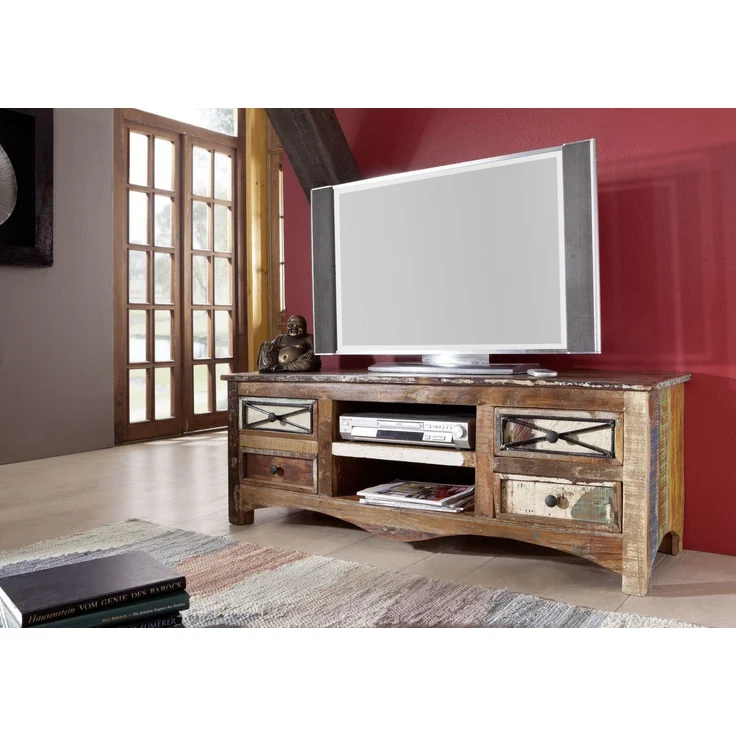 TV-Board Altholz 140x45x50 mehrfarbig lackiert NATURE OF SPIRIT #01 – Bild 8