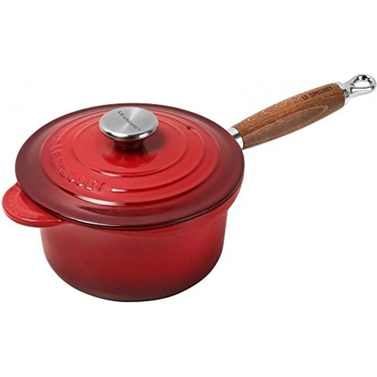 Le Creuset Profitopf mit Holzgriff 18 cm Kirschrot - 31 cm - Rot