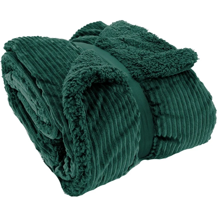Wohndecke Flauschige Cord Kuscheldecke Sherpa Fell Sofadecke, heimtexland, 150x200 I extra dick I warm I kuschelig weich I fusselfrei – Bild 1