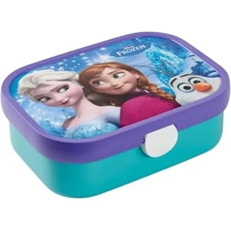 Mepal Brotdose Kinder - Bento Box Kinder - Brotdose Kinder mit Fächern & Gabel - Meal Prep Box mit Clip-Verschluss - BPA-frei & Spülmaschinenfest - 750 ml - Frozen Sisters Forever – Bild 1