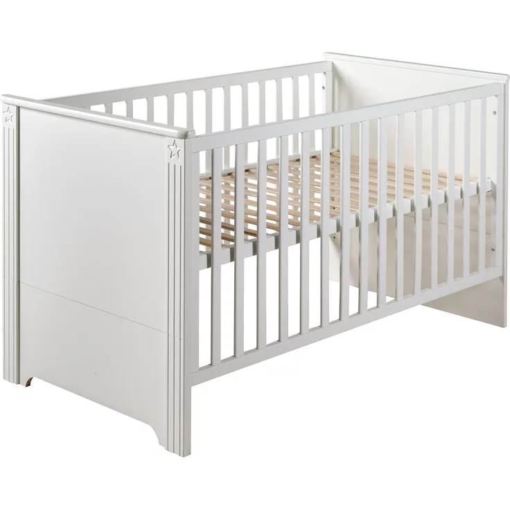 roba Gitterbett 'Maxi' 70 x 140 cm - 3-fach höhenverstellbar - umbaubar - Weiß