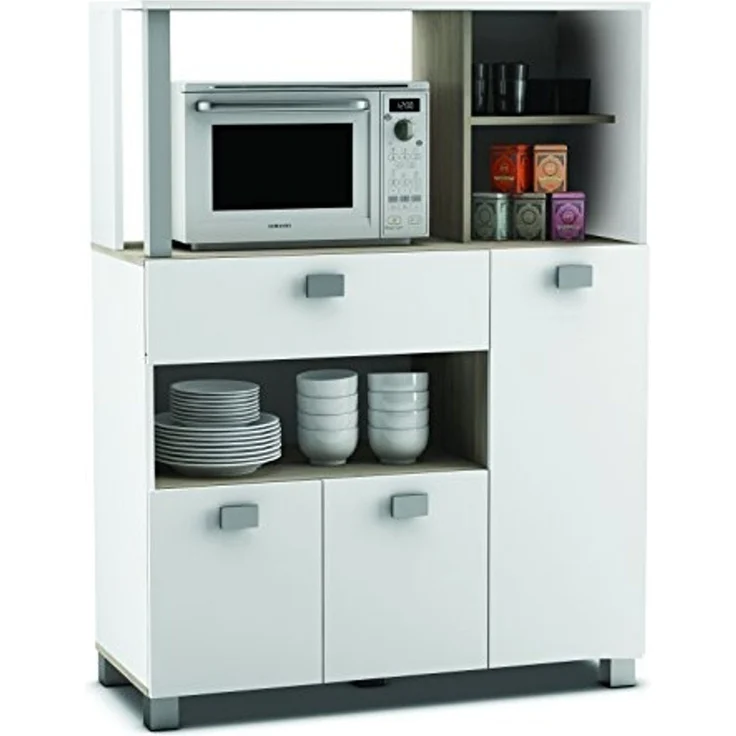 habeig Küchenbuffet Küchenschrank 146 weiß Küchenregal Küchenmöbel Buffetschrank Küche – Bild 1