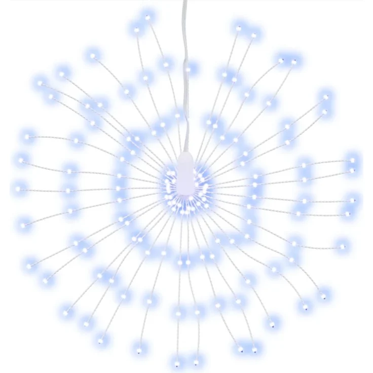 vidaXL Weihnachtsbeleuchtungen Feuerwerk 4 Stk. 140 LEDs Kaltweiß 17cm 356222 – Bild 2