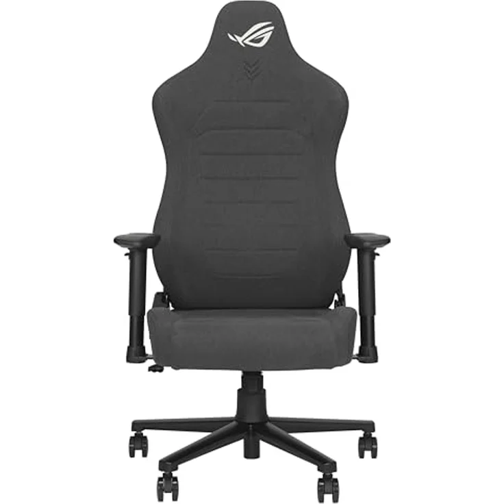 ASUS ROG AETHON Fabric Ergonomischer Gaming-Stuhl, Stahlgestell, integrierte Lendenwirbelstütze, gepolsterte 2D-Armlehnen, Bezug aus Stoff und Schaumstoffkissen, maximales Gewicht 136 kg, Grau – Bild 4
