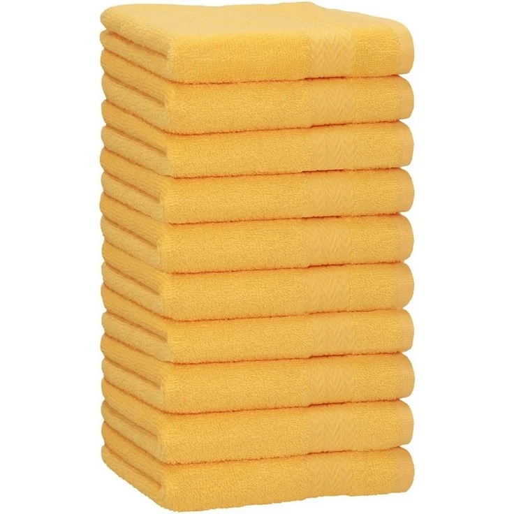 Betz Handtücher 10 Stück Handtücher Premium 50x100 cm Farbe honiggelb, 100% Baumwolle (10-St) – Bild 1