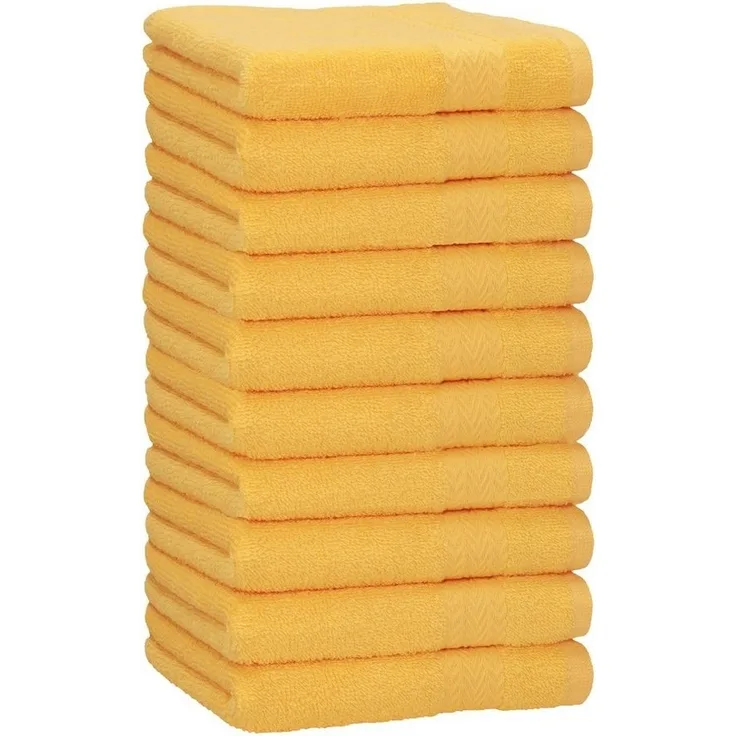 Betz Handtücher 10 Stück Handtücher Premium 50x100 cm Farbe honiggelb, 100% Baumwolle (10-St)