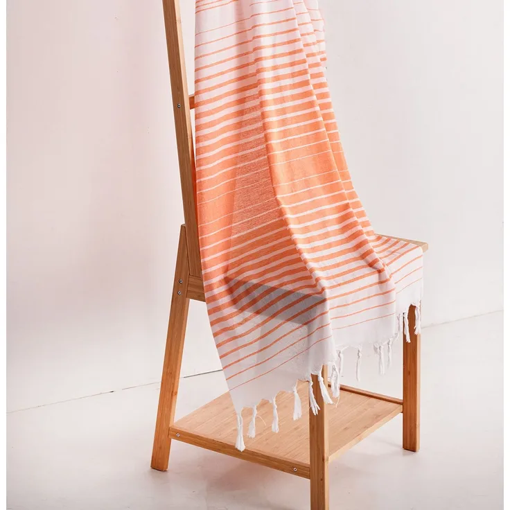 Mijolnir 'Golge - Orange' Fouta (Strandtuch), Orange, 90 x 180 cm