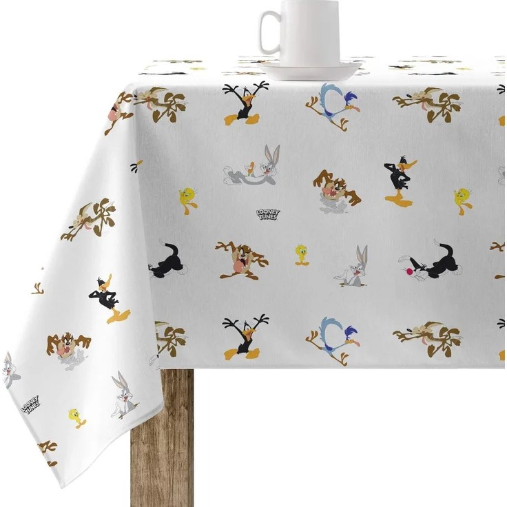 BELUM | Harz-Tischdecke (laminiert) 250x140 cm schmutzabweisend, Modell Ltunes Basic 1; Tischdecke ohne Wachstuch aus Baumwolle