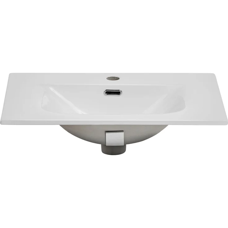 Badmöbel Set 3-teilig. Badmöbel Set 80 cm mit Waschbecken, Badspiegel und LED-Leuchte, Eiche Craft Nb. – Bild 5