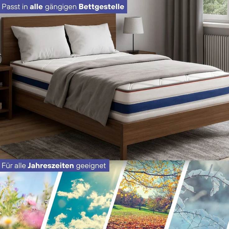 RELAXX 7 Zonen Matratze, wendbar H2 H3, Memoryschaum – Bild 4