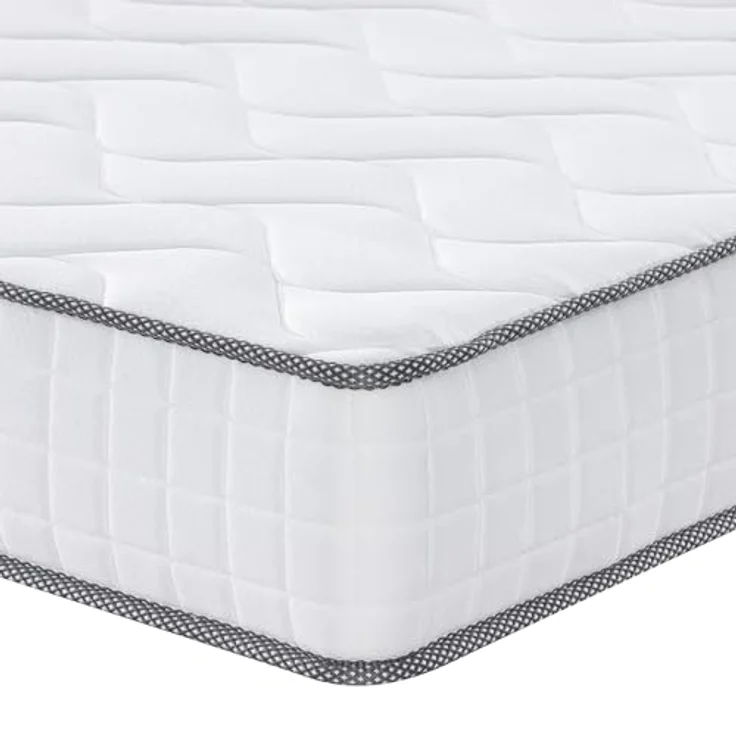 Arensberger JANA Federkernmatratze, 19cm Höhe, H2/H3 mittelfest, 7 Zonen, Taschenfederkern, Liegekomfort 90x200cm, Liegeseite weiß, Unterseite schwarz – Bild 7