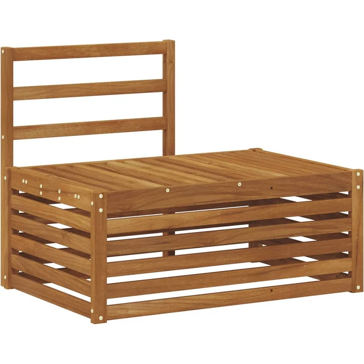 vidaXL Outdoor End Sofa Natur 91 x 63 x 73 cm Massivholz Akazie 900504 – Bild 2