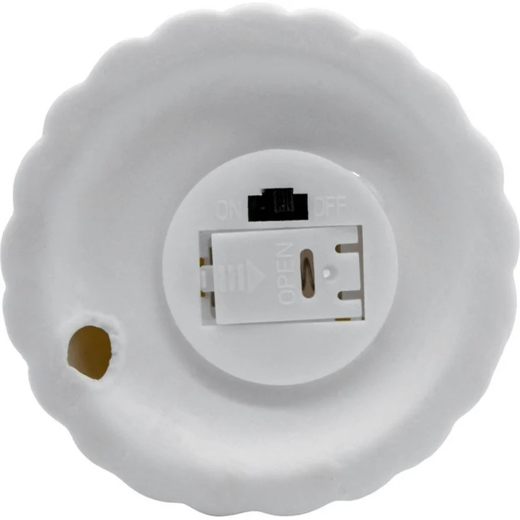 Spetebo LED-Dekofigur LED Porzellan Weihnachtsbaum matt weiß (Anzahl, 1 St, Stück), verstecktes Batteriefach – Bild 4