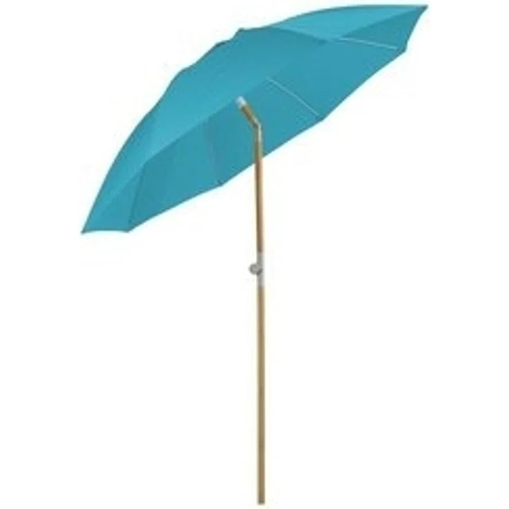 SVITA Sonnenschirm Bambus, Belüftungssystem,Knickbar,Set mit Schirmständer – Bild 6