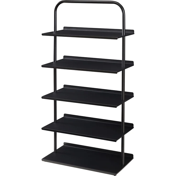 Schuhregal Poytya Stahl 119x60x32 cm Schwarz [en. casa] – Bild 3