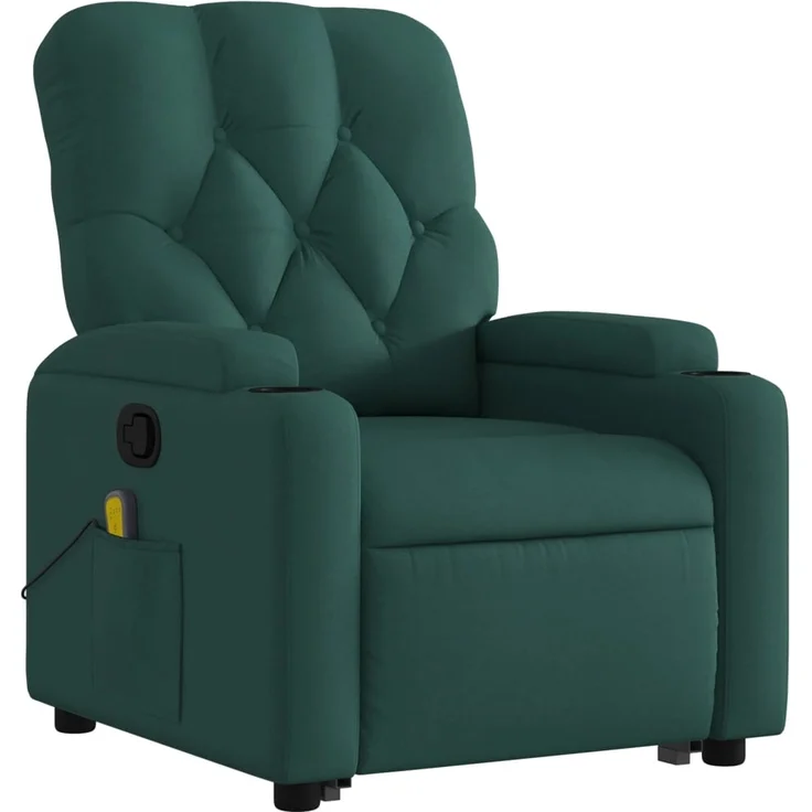 vidaXL Massagesessel mit Aufstehhilfe Dunkelgrün Stoff 3204728 – Bild 3
