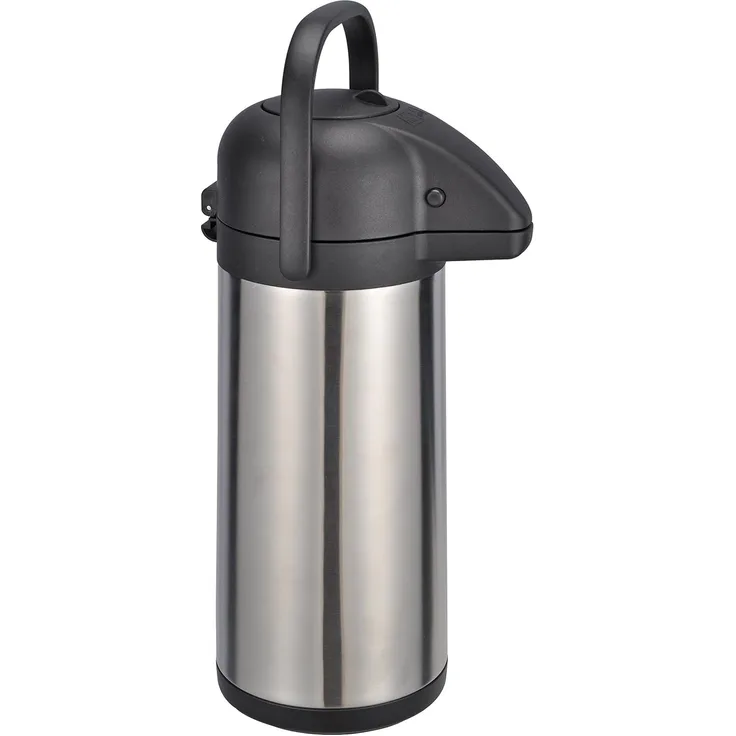 mucHome Pump-Isolierkanne Thermoskanne 2,2 Liter aus Edelstahl Pumpkanne Isolierkanne Thermo, 3 l