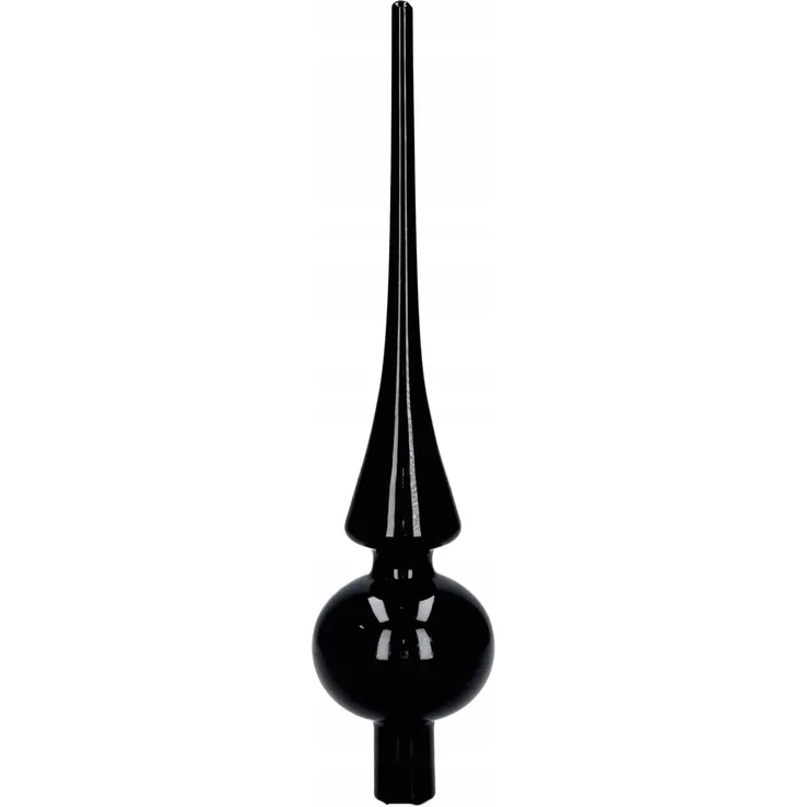 Kaemingk Christbaumspitze, Christbaumspitze Glas 26cm schwarz glänzend
