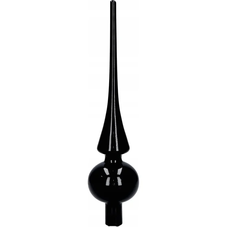 Kaemingk Christbaumspitze, Christbaumspitze Glas 26cm schwarz glänzend – Bild 1