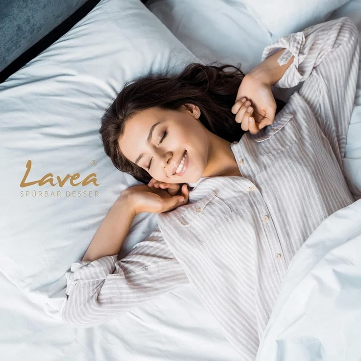 Lavea Bettwäsche Seersucker Bettwäsche-Sets Karo, 100% aktmungsaktive Baumwolle, 2 teilig, kühlende Sommerbettwäsche mit Reißverschluss, langlebige Qualität – Bild 4
