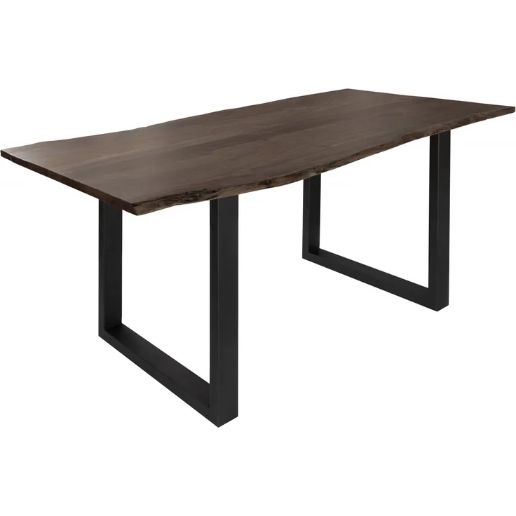 Baumtisch Akazie 120x90x76 grau Beine anthrazit matt FREEFORM 3 – Bild 1