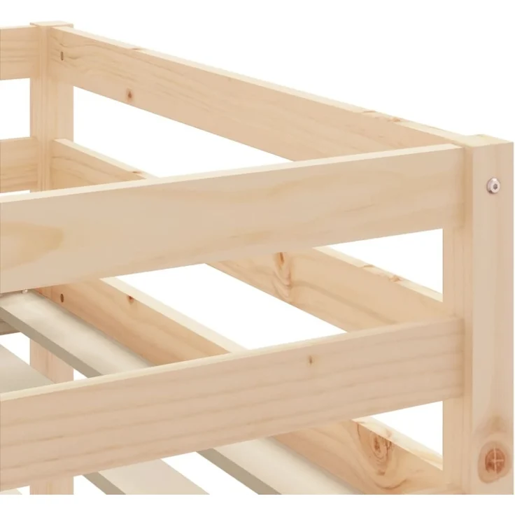 vidaXL Kinderhochbett mit Tunnel Weiß & Schwarz 90x190 cm Kiefernholz 3283853 – Bild 3
