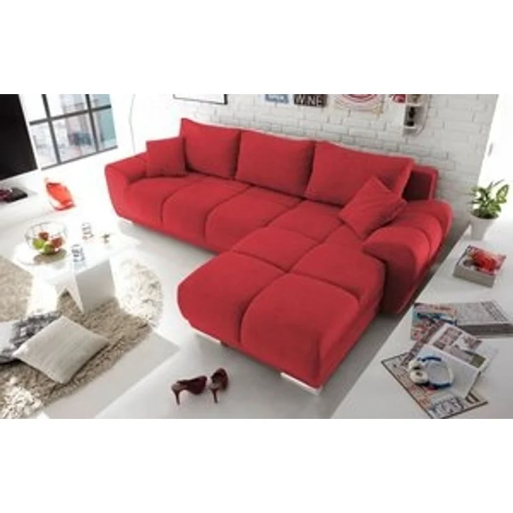 Ed Exciting Design Sofa Anton mit Schlaffunktion & Bettkasten in verschiedenen Farben erhältlich Luxus-Webstoff Flachgewebe beidseitig montierbar – Bild 5
