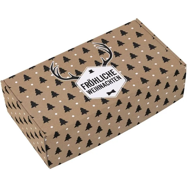 Herz & Heim Geschenkbox für Weihnachtsgeschenke - Geschenkverpackung zu Weihnachten, aus stabilem Karton