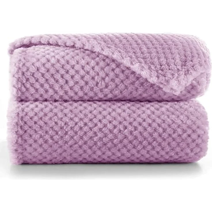 DecoKing Kuscheldecke 150x200 cm lila Decke Microfaser Wohndecke Tagesdecke Fleece weich sanft kuschelig skandinavischer Stil Henry – Bild 2