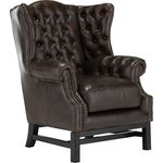 Chesterfield Sessel Echtleder antik-braun massivum Kingsfield 89x104x79 cm Ohrensessel Clubsessel Wohnzimmer Bürosessel