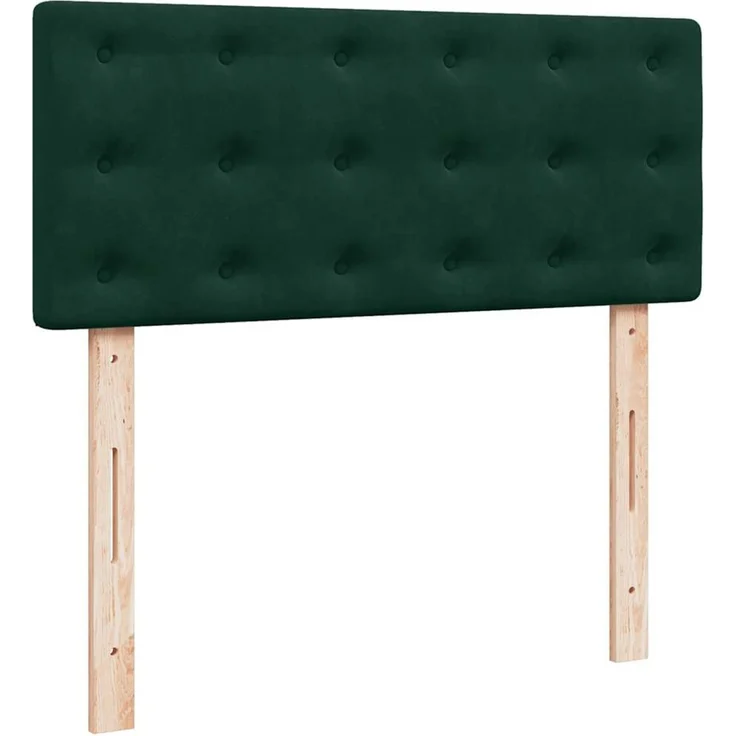 vidaXL Boxspringbett mit Matratze Dunkelgrün 120x200 cm Samt 3290025 – Bild 12