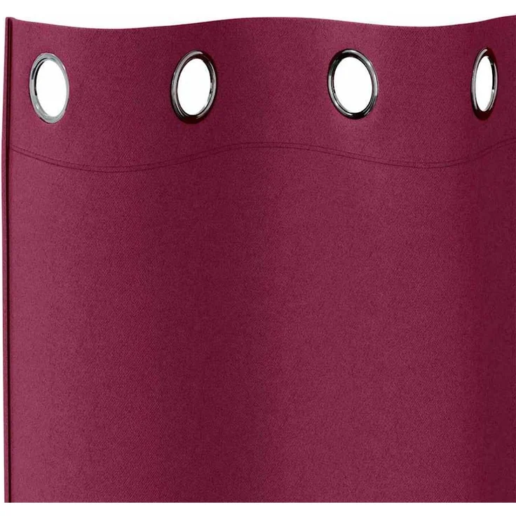 vidaXL Verdunkelungs-Vorhänge mit Ringen 2 stk. Weinrot 245 x 140 cm 4107356 – Bild 5