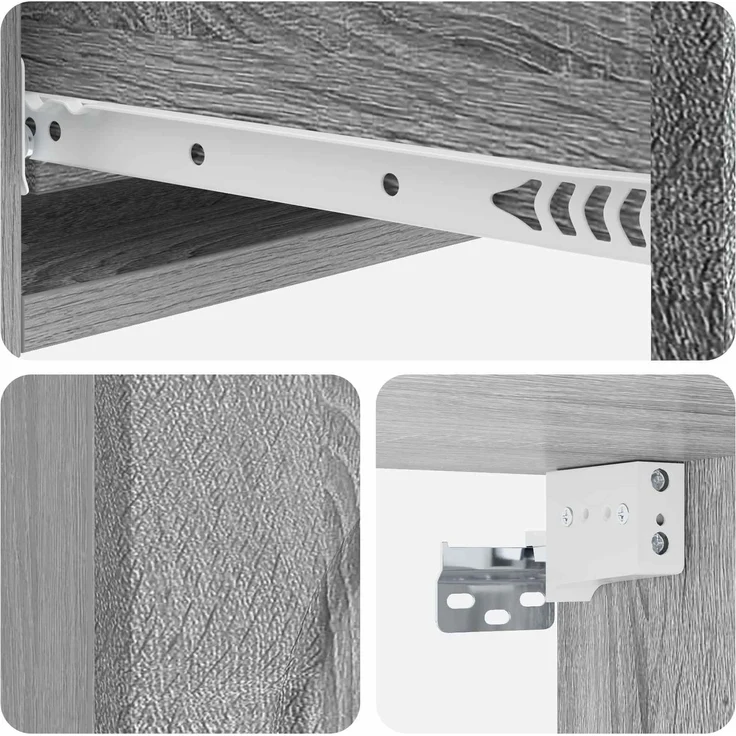 vidaXL Wandmontierter Beistelltisch Graues Sonoma 87,5 x 34,5 x 17 cm 898161 – Bild 8