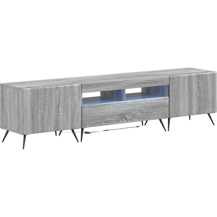 vidaXL LED-TV-Schrank BREDA 3 stk. Sonoma-Grau Holzwerkstoff 3416929 – Bild 2