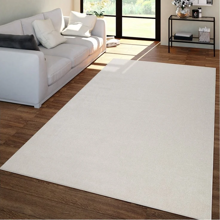 TT Home Teppich, Rechteckig, Höhe: 12 mm, Wohnzimmer Teppich Kurflor Unifarbendes Design Modern Und Zeitlos – Bild 1