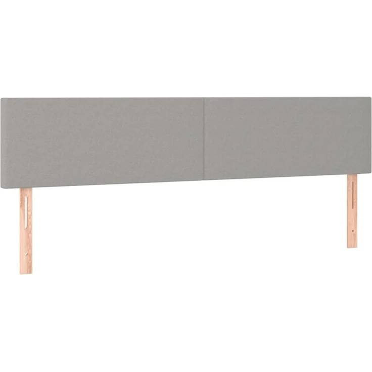 vidaXL Kopfteile 2 Stk. Hellgrau 80 x 5 x 78/88 cm Stoff 345804 – Bild 2